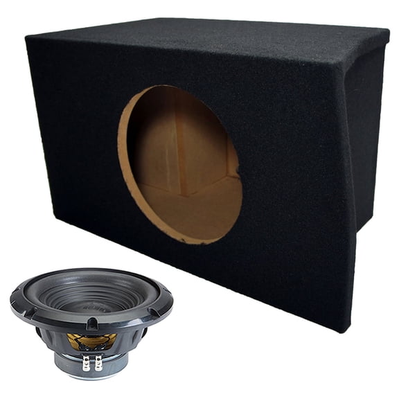 Alpine fits 05-14 Ford Mustang Trunk Corner Sealed Single 10" W10S4 Loaded Subwoofer Sub Box Enclosure 250W RMS 4 Ohm