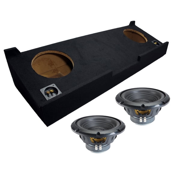 Alpine fits 07-13 Chevy Silverado Crew Cab Truck Sealed Dual 10" W10S4 Loaded Subwoofer Sub Box Enclosure 500W RMS 4 Ohm