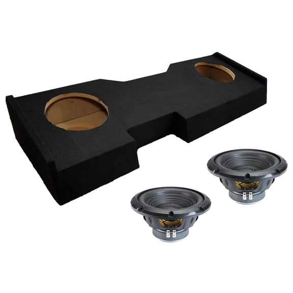 Alpine fits 14-18 Chevy Silverado Crew Cab Truck Sealed Dual 10" W10S4 Loaded Subwoofer Sub Box Enclosure 500W RMS 4 Ohm