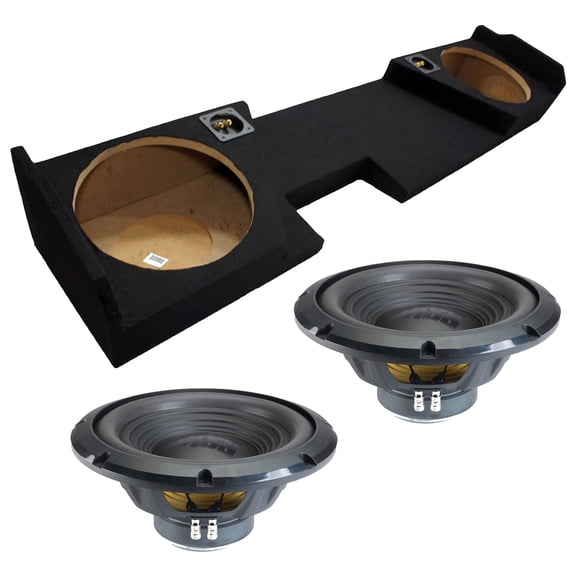 Alpine fits 14-18 Chevy Silverado Double Cab Sealed Dual 12" W12S4 Loaded Subwoofer Sub Box Enclosure 500W RMS 4 Ohm