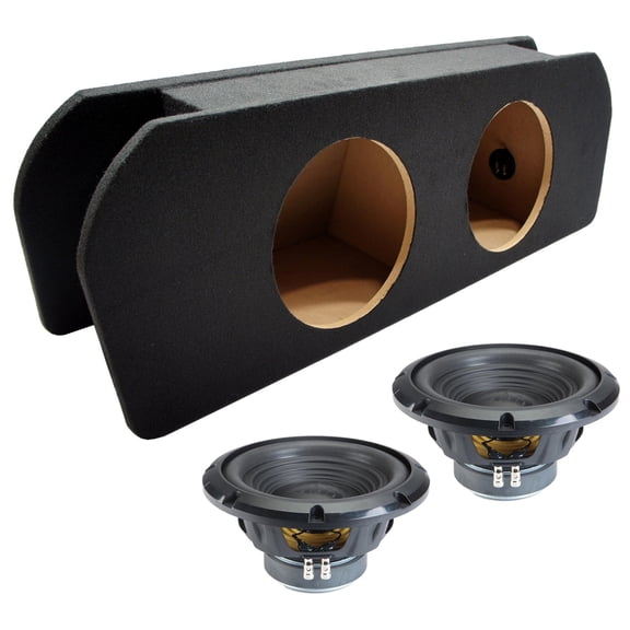 Alpine fits 15-23 Ford Mustang Coupe Sealed Dual 10" W10S4 Loaded Subwoofer Sub Box Enclosure 500W RMS 4 Ohm