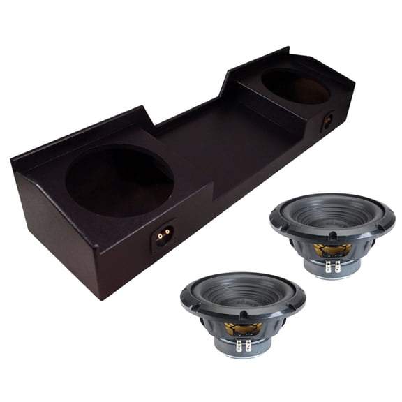 Alpine fits 99-06 Chevy Silverado EXT Cab Sealed Dual 10" W10S4 Loaded Subwoofer Sub Box Enclosure Rhino Coated 500W RMS 4 Ohm