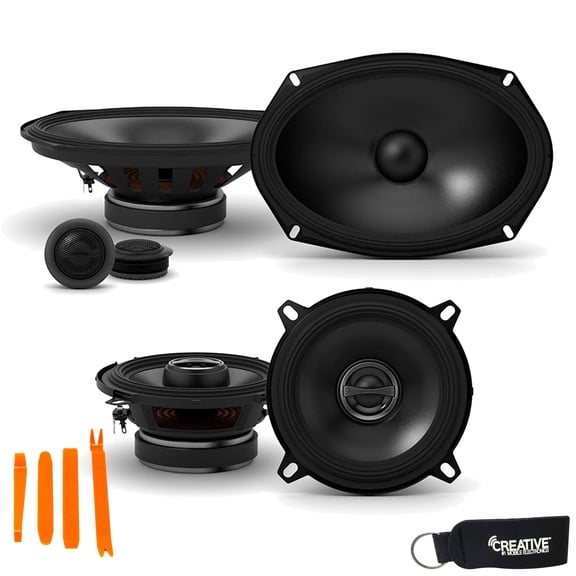 Alpine for Dodge Ram Truck 1994-2011 Type-S Speaker Bundle S-S69C 6X9 and S-S5 5.25" Coaxials