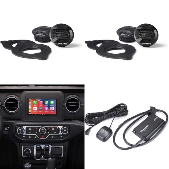 Alpine i407-WRA-JL 7in In-Dash Digital Receiver w/ (2 pair ) SPV-10TW-WRA & SXV300v1 Satellite Radio Tuner Compatible With Gladiator (JT) 2020+