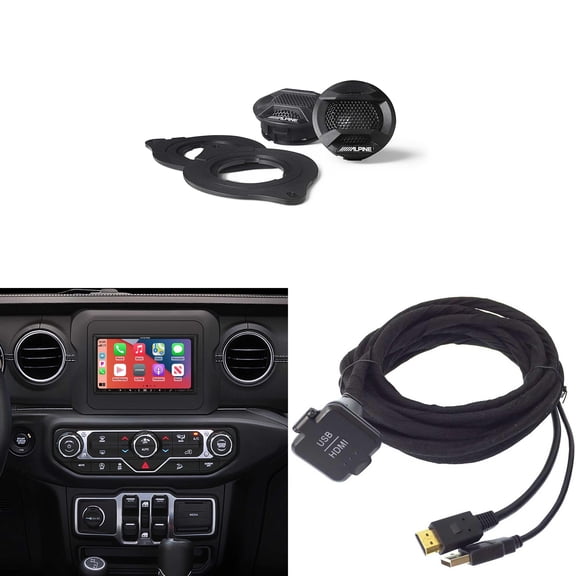 Alpine i407-WRA-JL, KCU-315UH USB / HDMI Extension Cable w/ SPV-10TW-WRA Compatible With Gladiator (JT) 2020+