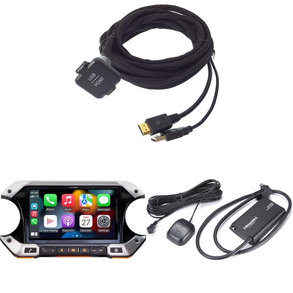 Alpine i509-WRA-JL, KCU-315UH USB / HDMI Extension Cable and Sirius Tuner Bundle