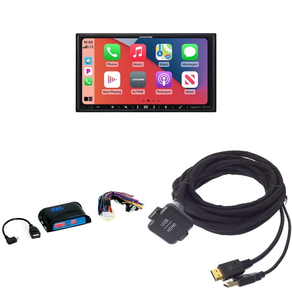 Alpine iLX-407, KCU-315UH USB / HDMI Extension Cable w/ SWI-CP5 Steering Wheel Interface