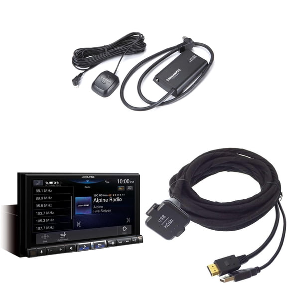 Alpine iLX-507, KCU-315UH USB / HDMI Extension Cable with SXV300v1 Satellite Radio Receiver