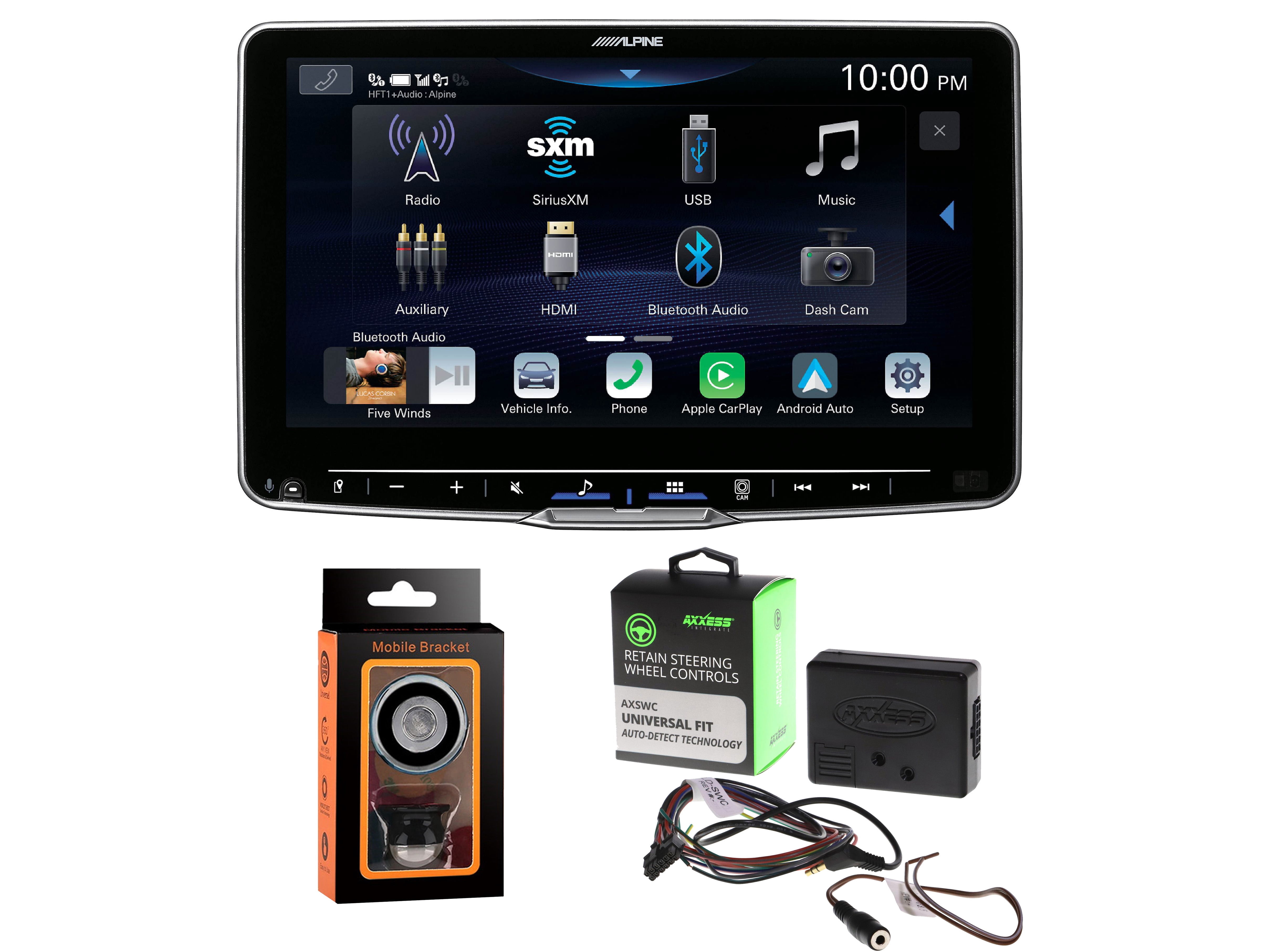 Alpine iLX-F511 Digital Receiver + AXSWC Steering Wheel Control ...