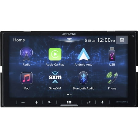 Alpine - 7"  Android Auto and Apple CarPlay Bluetooth Digital Media Receiver - Black