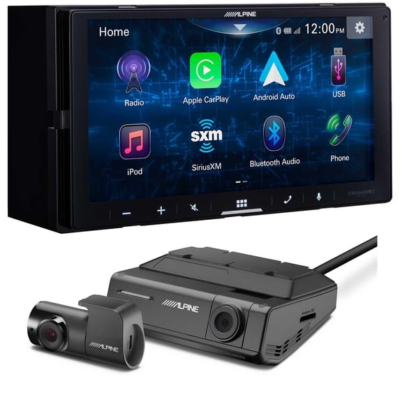 Alpine iLX-W670 7" Shallow-Chassis Digital Multimedia Receiver with DVR-C320R Dash Camera