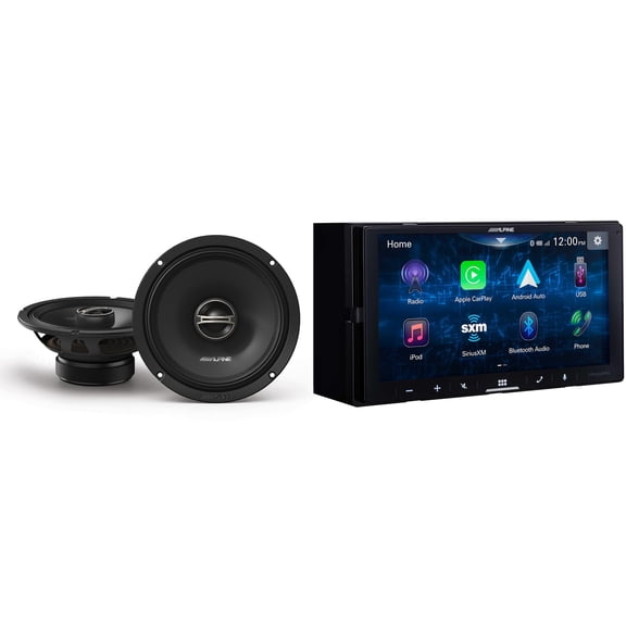 Alpine iLX-W670 Digital Multimedia Receiver w/ DM-65-G 6.5 " Coaxial Bundle