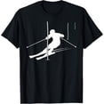 thumbnail image 1 of Alpine ski racing, racing runner, ski slope, slalom course skier T-Shirt, 1 of 4