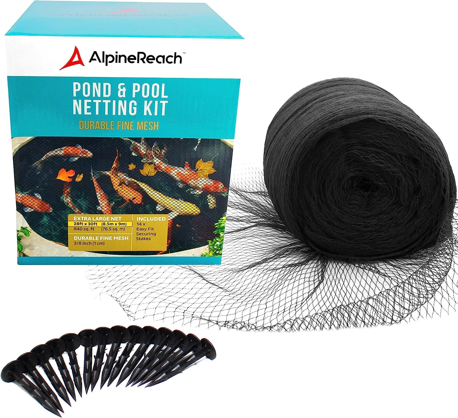 AlpineReach Heavy Duty Pond Netting 28ft x 30ft Fish Cover, Garden