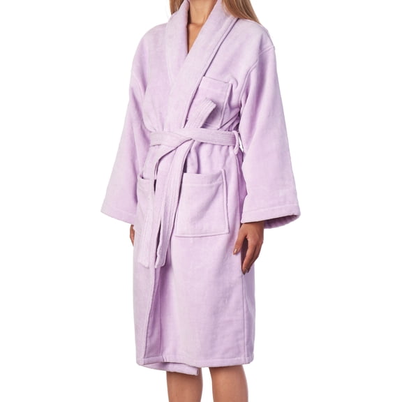 AlpineSwiss Blair Women Cotton Terry Cloth Bathrobe Shawl Collar Velour Spa Robe