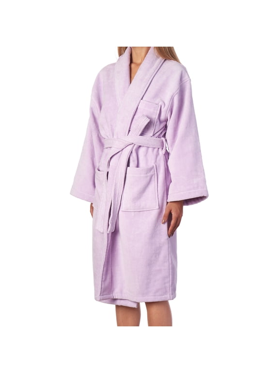 AlpineSwiss Blair Women Cotton Terry Cloth Bathrobe Shawl Collar Velour Spa Robe