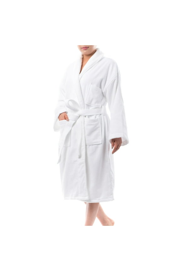 AlpineSwiss Blair Women Cotton Terry Cloth Bathrobe Shawl Collar Velour Spa Robe
