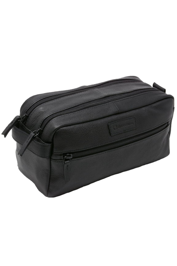 AlpineSwiss Sedona Toiletry Bag Genuine Leather Shaving Kit Dopp Kit Travel Case