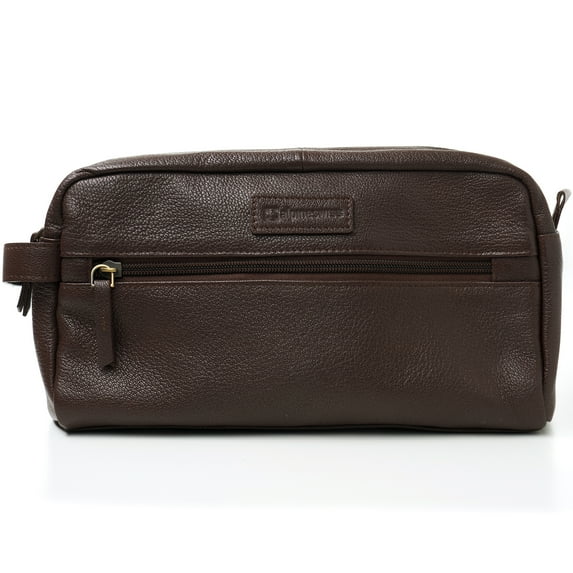 AlpineSwiss Sedona Toiletry Bag Genuine Leather Shaving Kit Dopp Kit Travel Case