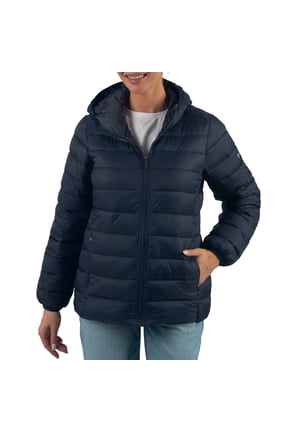 Eva Women’s Hooded Puffer Jacket | Lightweight Down Alternative Coat | Warm Water-Resistant Packable Winter Outerwear with Zip Pockets