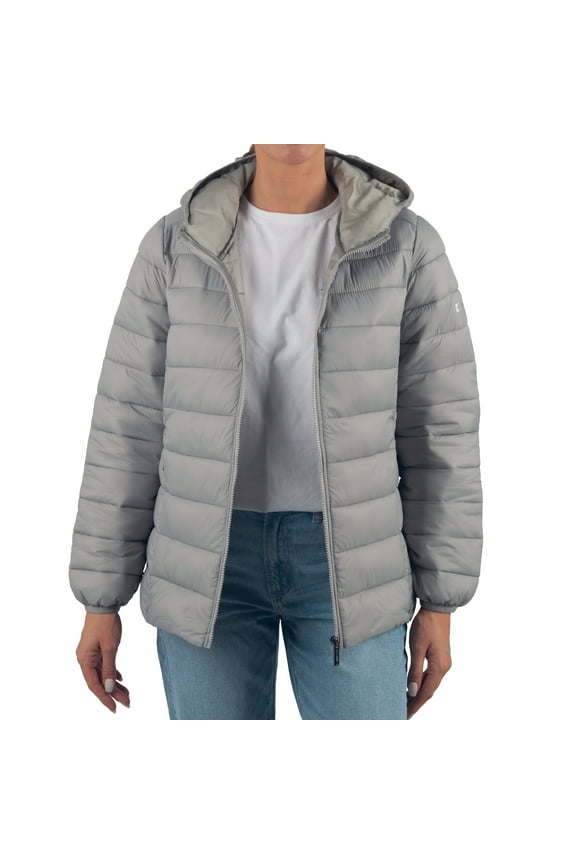 Eva Women’s Hooded Puffer Jacket | Lightweight Down Alternative Coat | Warm Water-Resistant Packable Winter Outerwear with Zip Pockets