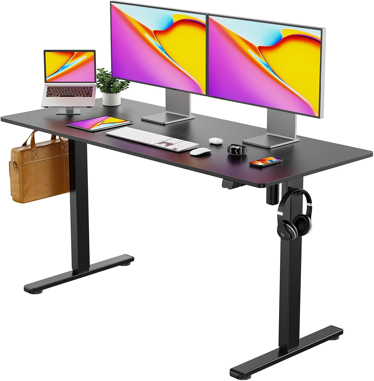 Alpinel Height Adjustable 40" Electric Standing Desk - Upgraded Ultra ...