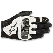 Alpinestars 2019 SMX-1 Air v2 Leather Gloves - Black/White - Large