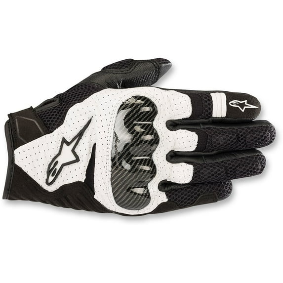 Alpinestars 2019 SMX-1 Air v2 Leather Gloves - Black/White - Medium
