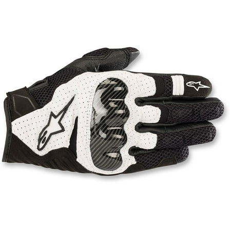 Alpinestars 2019 SMX-1 Air v2 Leather Gloves - Black/White - Small