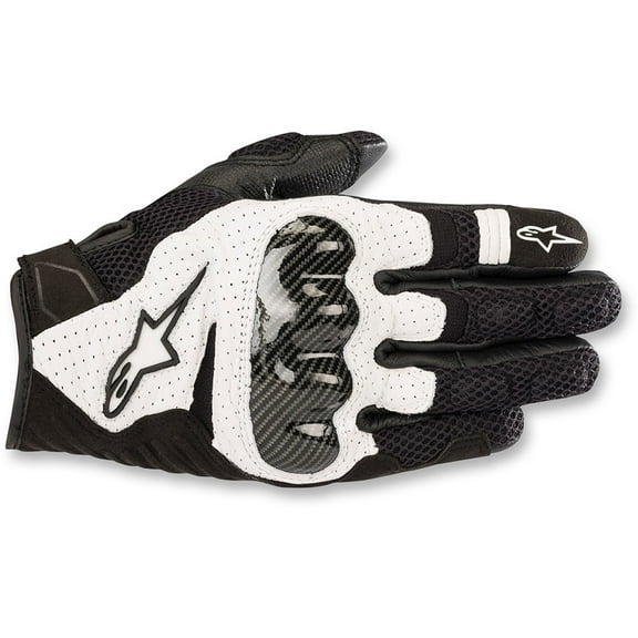 Alpinestars 2019 SMX-1 Air v2 Leather Gloves - Black/White - Small