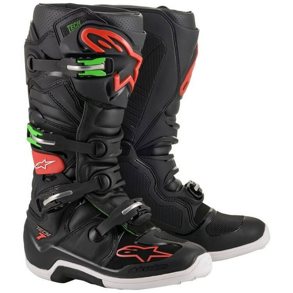 Alpinestars Tech 7 Boots - Black/Red/Green - 10