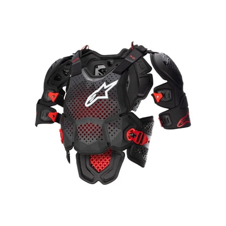 Alpinestars A-10 V2 Full Chest Protector Guard Black/Red/White MD/LG