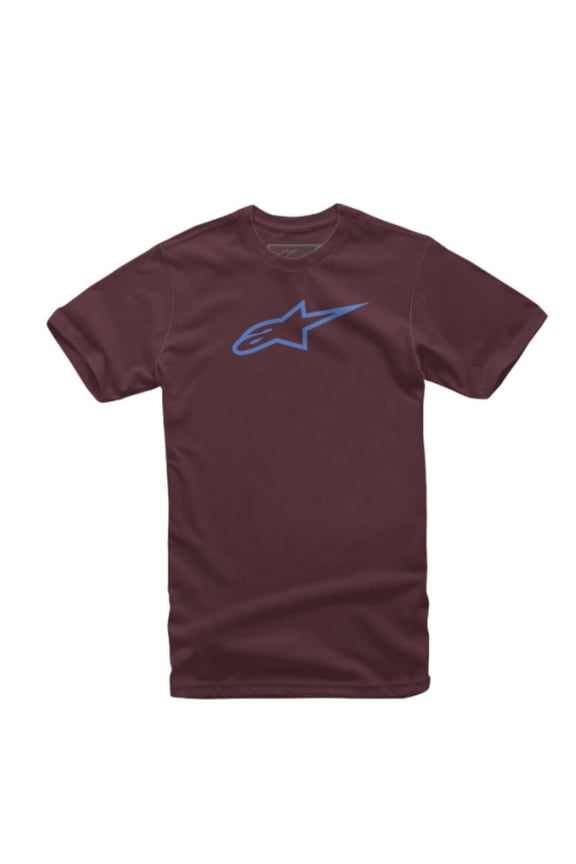 Mens Cotton SS T-Shirt ~ Ageless Classic Maroon Blue