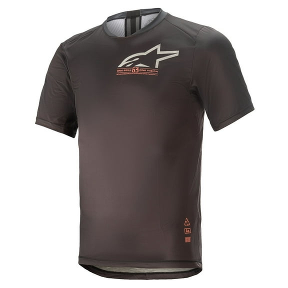 Alpinestars Alps 6.0 V2 Mens SS MTB Mountain Bike Jersey Black/Coral SM