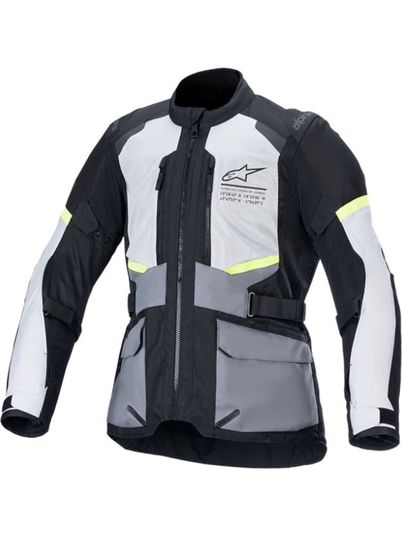 Andes Air Drystar Men's Street Motorcycle Jackets - Ice Gray/Dark Gray/Black / Medium