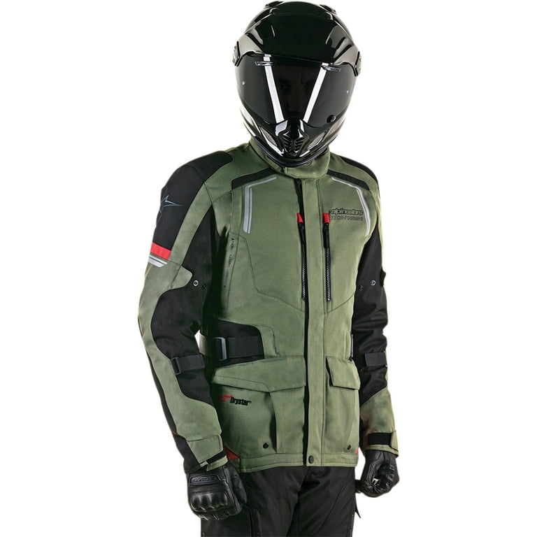 Alpinestars Andes V2 Drystar Jacket Military Green/Black/Red Md 