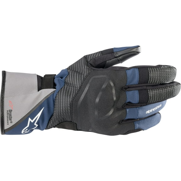 Alpinestars Andes V3 Mens Drystar Motorcycle Gloves Black/Blue 3XL
