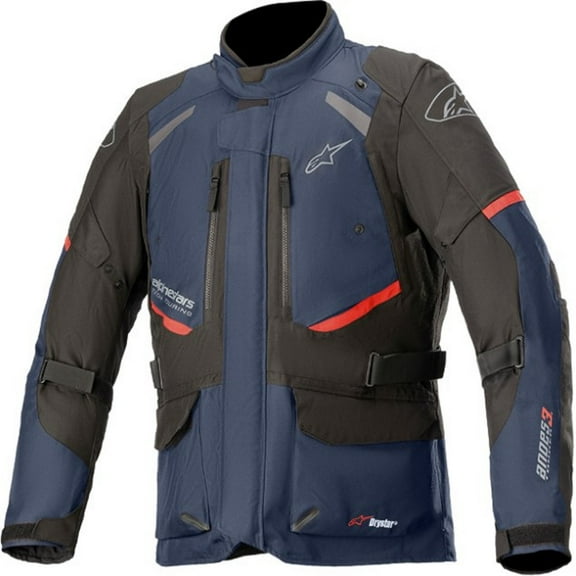 Alpinestars Andes V3 Mens Drystar Motorcycle Jacket Dark Blue/Black SM
