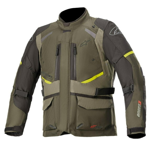 Alpinestars Andes V3 Mens Drystar Motorcycle Jacket Forest/Military Green SM