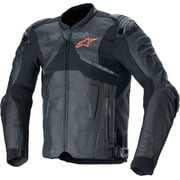Alpinestars Atem V5 Mens Leather Motorcycle Jacket Black/Black 48 EUR