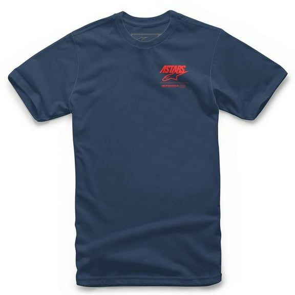 Alpinestars Back Mix Mens Short Sleeve T-Shirt Navy Blue MD
