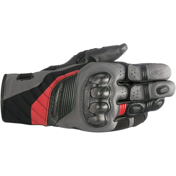 Alpinestars Belize Drystar Mens Motorcycle Gloves Black/Gray/Red XL