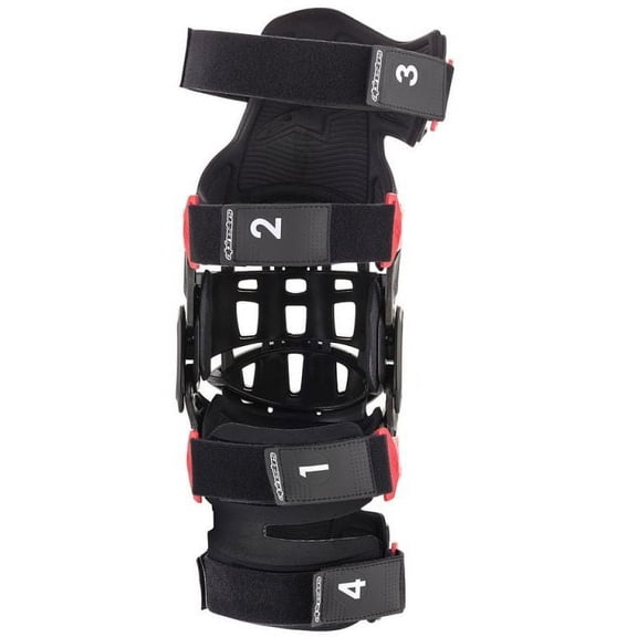 Bionic-10 Off-Road Motocross Knee Brace - Right - Black/Red - Lg