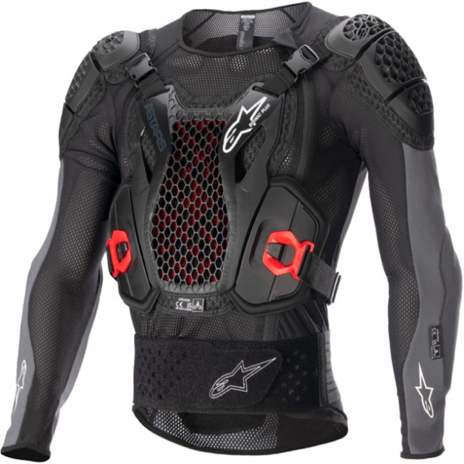 Alpinestars Bionic Plus V2 MX Offroad Protective Jacket Black/Red XL ...
