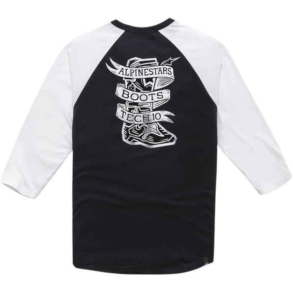 Alpinestars Booted Mens 3/4 Sleeve T-Shirt White/Black XXL