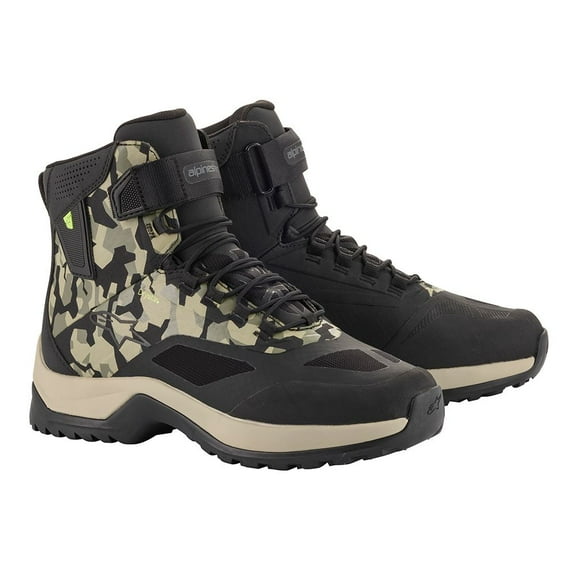 Alpinestars CR-6 Drystar Riding Shoes - Black/Green Camo/Sand - 9.5