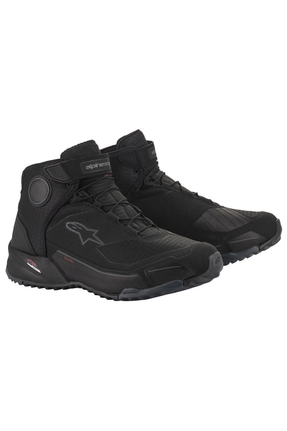 CR-X Drystar Mens Urban Motorcycle Riding Shoes-Black/Black-10.5
