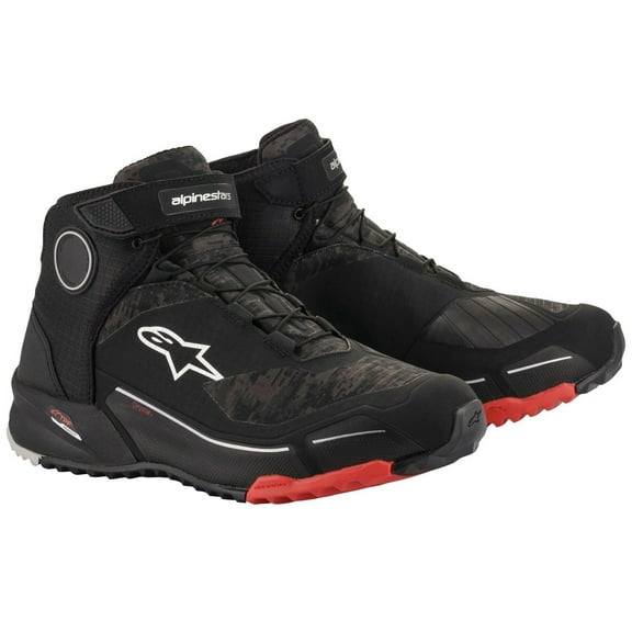 Alpinestars CR-X Mens Drystar Motorcycle Shoes Black/Camo/Red 13.5 USA