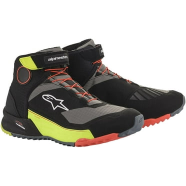 Alpinestars CR-X Mens Drystar Motorcycle Shoes Black/Red/Yellow 10.5 USA