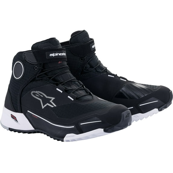 Alpinestars CR-X Drystar Riding Mens Motorcycle Shoes-Black/White-10